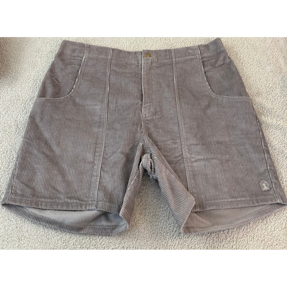Dandy Del Mar Mens Grey Corsica Corduroy Shorts Retro 3XL (37) 70s Surf Casual
